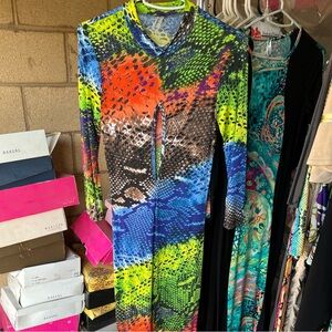 Vibrant Multicolor Long Sleeve Dress